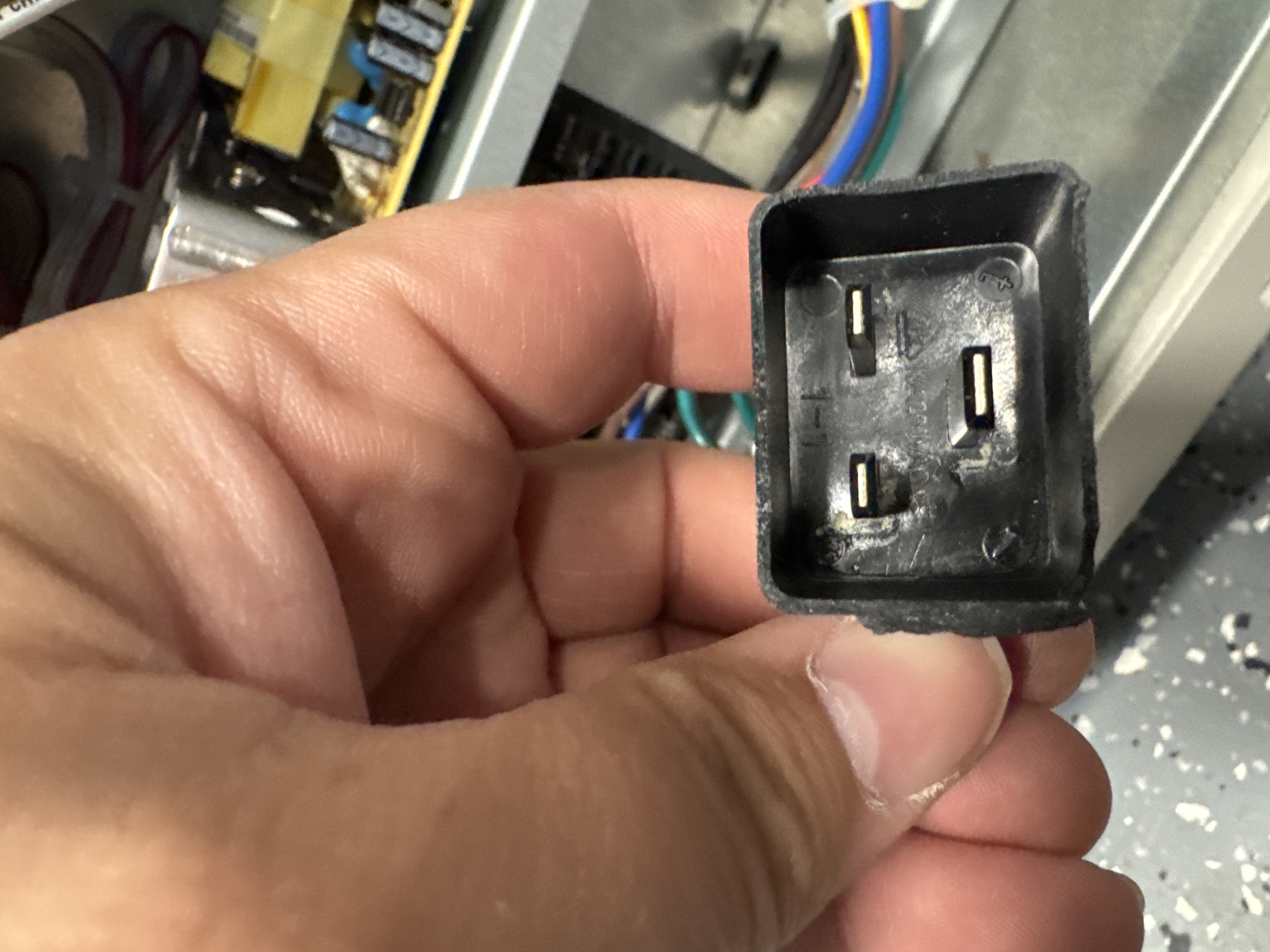 The plug pulled from the supply