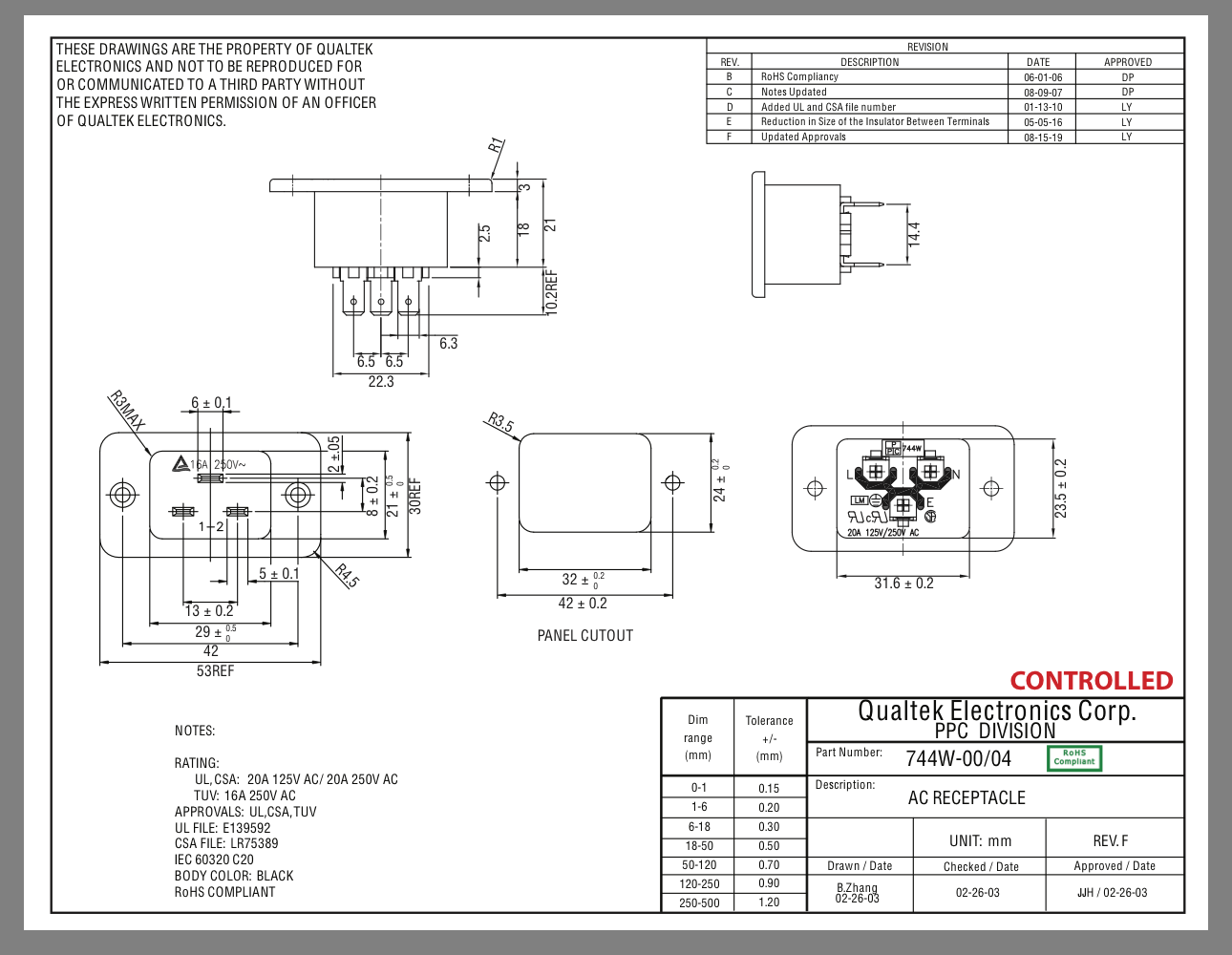 Schematic of the replacment plug