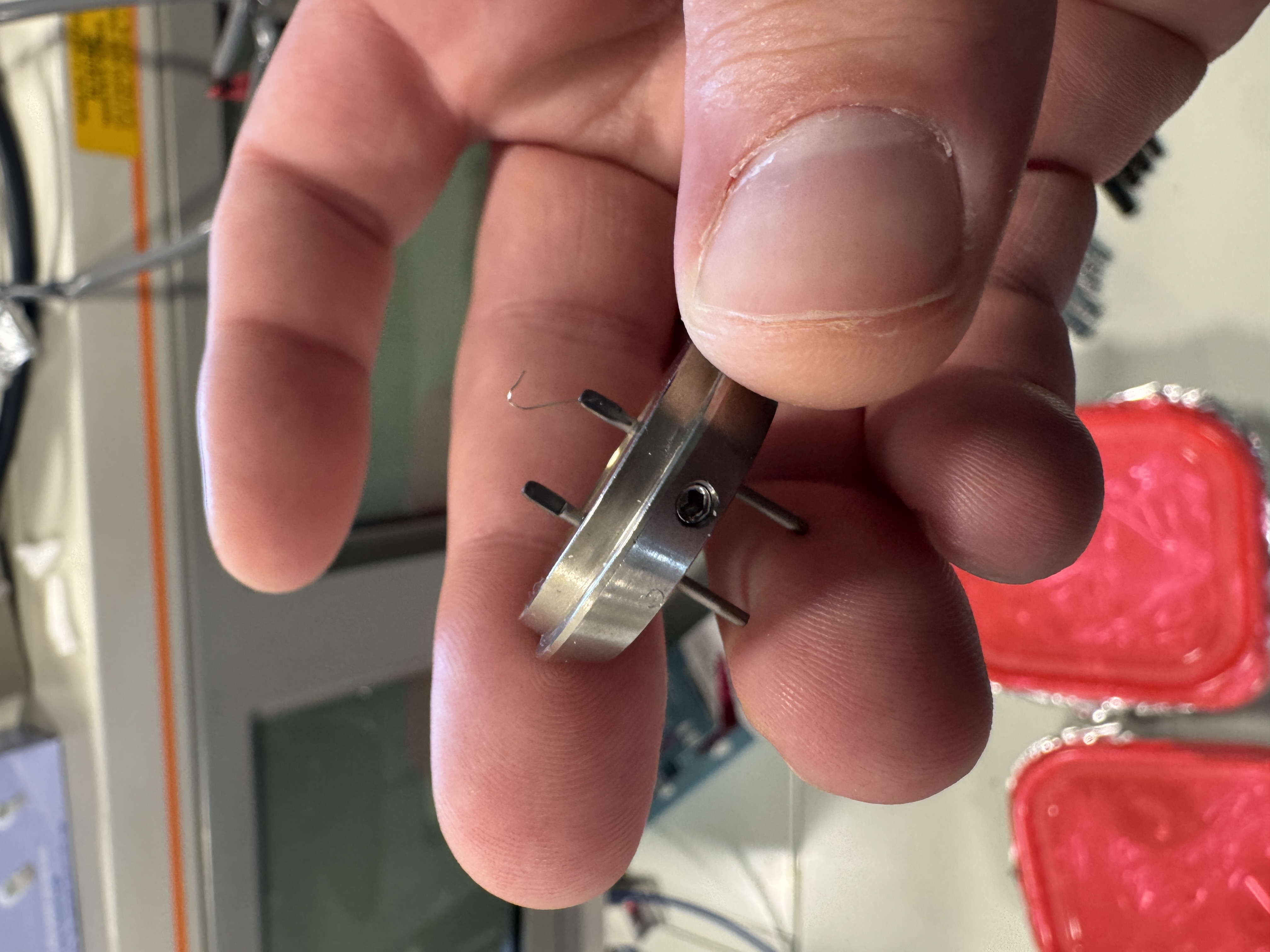 a broken filament base from a prior swap