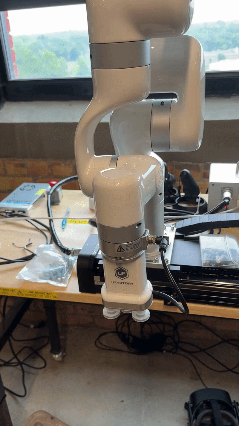 Robot arm gripping a well-plate