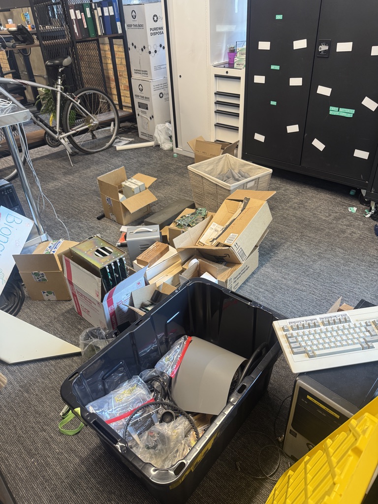 The mess leftover from the brunt of the rebuild