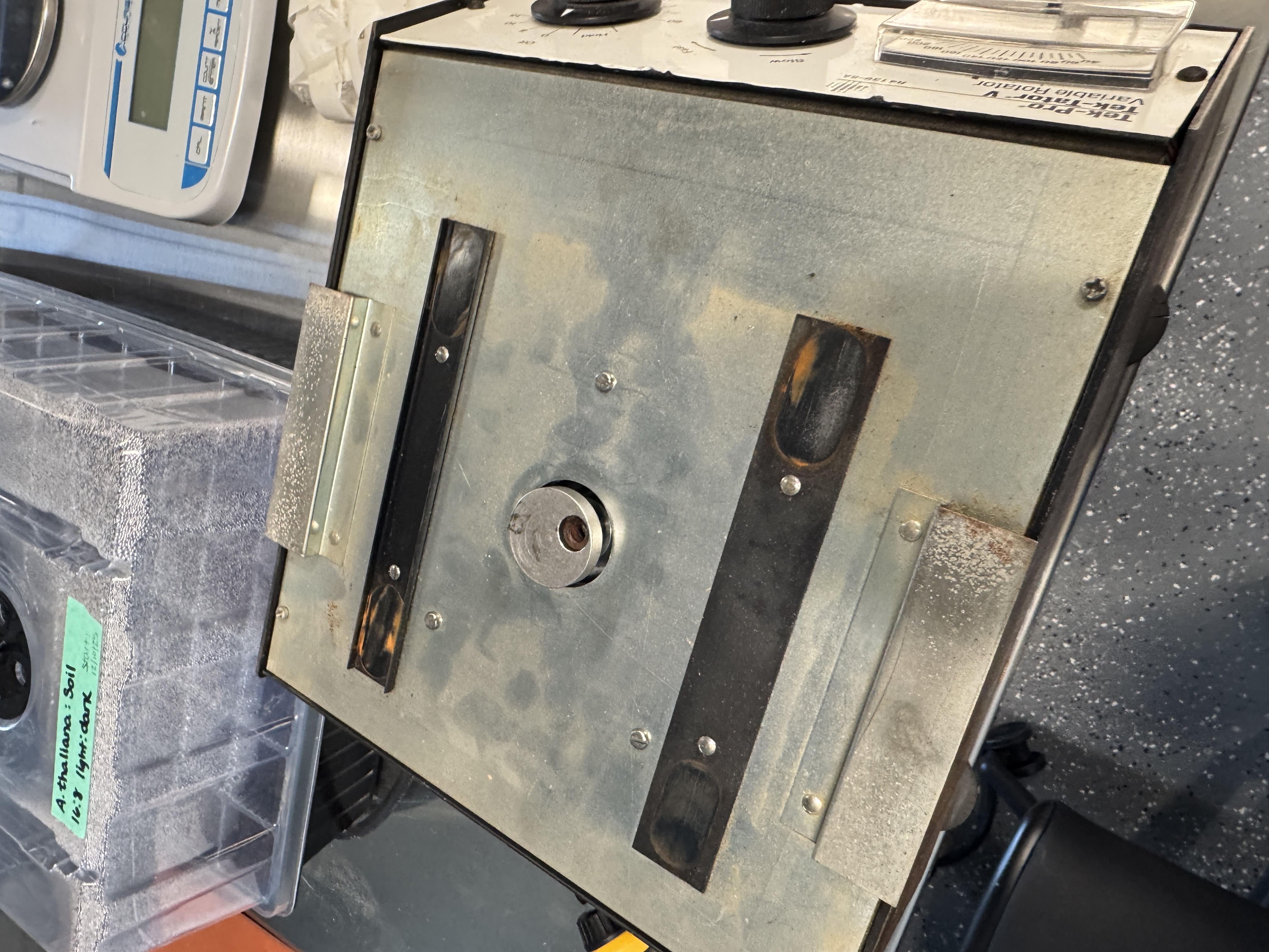 Top plate removed from machine