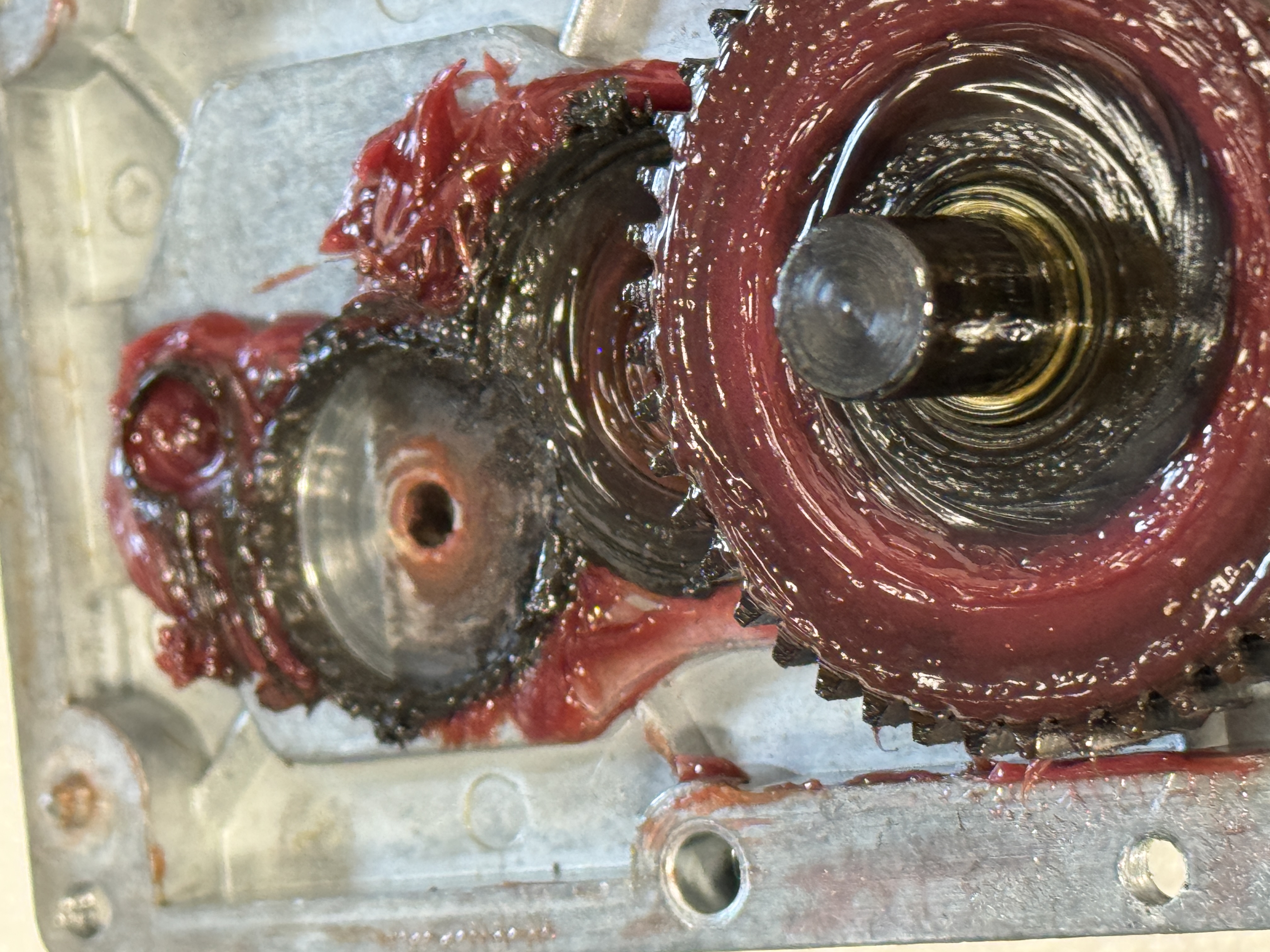 An amalgamation of grease and metal