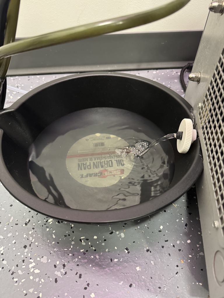 our oil pan quickly filling with coolant