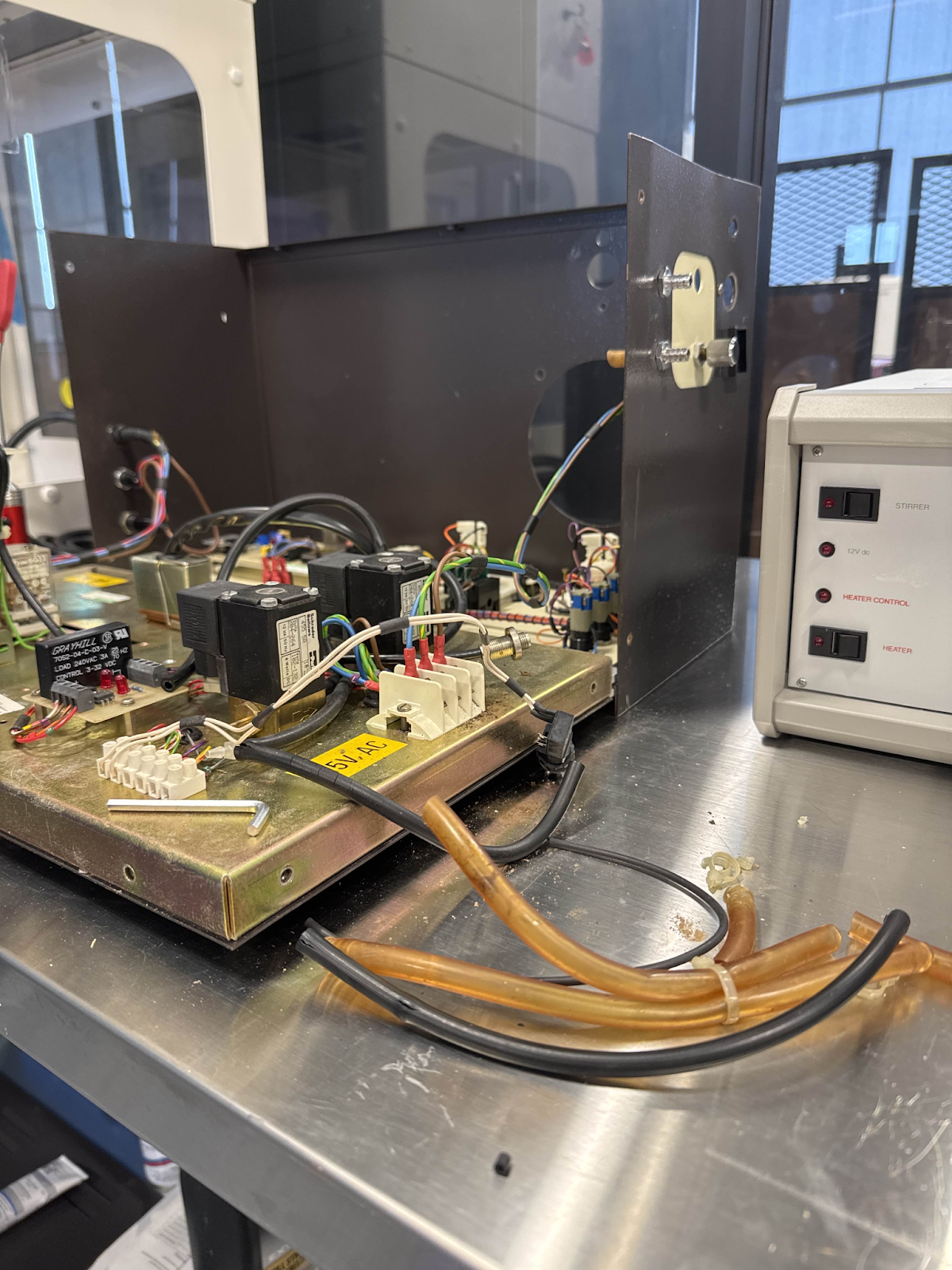 The machine after removing these lines